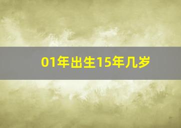 01年出生15年几岁