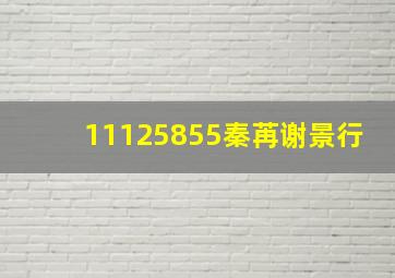 11125855秦苒谢景行