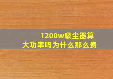 1200w吸尘器算大功率吗为什么那么贵