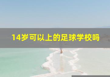 14岁可以上的足球学校吗