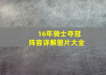 16年骑士夺冠阵容详解图片大全