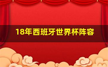 18年西班牙世界杯阵容