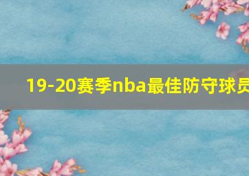 19-20赛季nba最佳防守球员