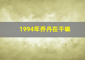 1994年乔丹在干嘛