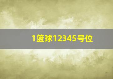 1篮球12345号位