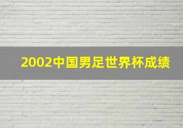 2002中国男足世界杯成绩