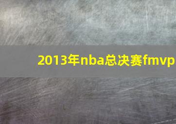 2013年nba总决赛fmvp