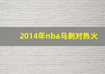 2014年nba马刺对热火