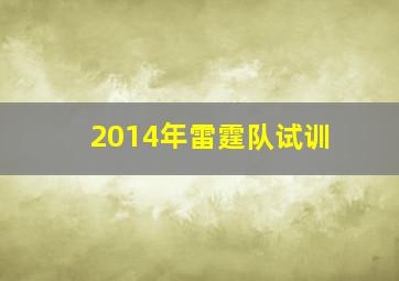 2014年雷霆队试训