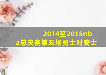 2014至2015nba总决赛第五场勇士对骑士