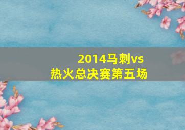 2014马刺vs热火总决赛第五场