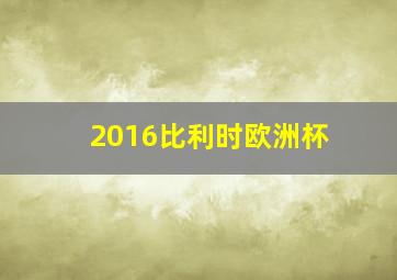 2016比利时欧洲杯