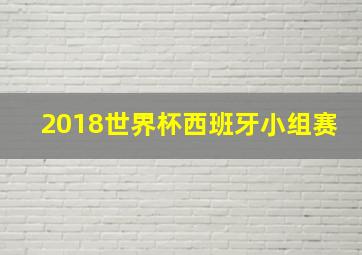 2018世界杯西班牙小组赛