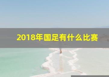 2018年国足有什么比赛