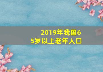 2019年我国65岁以上老年人口