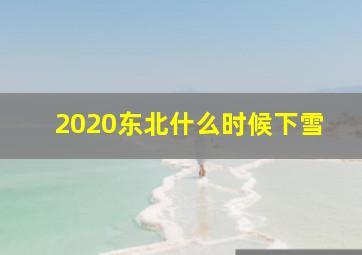 2020东北什么时候下雪