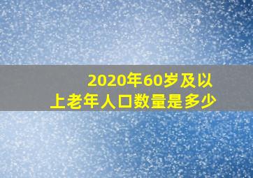 2020年60岁及以上老年人口数量是多少