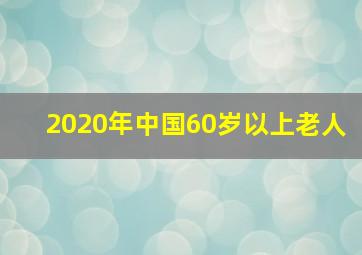 2020年中国60岁以上老人