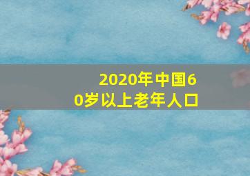 2020年中国60岁以上老年人口