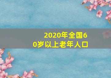 2020年全国60岁以上老年人口