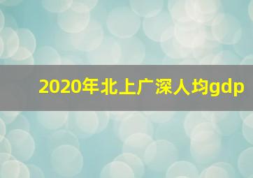 2020年北上广深人均gdp