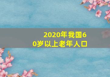 2020年我国60岁以上老年人口