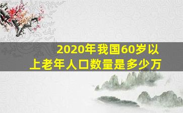 2020年我国60岁以上老年人口数量是多少万