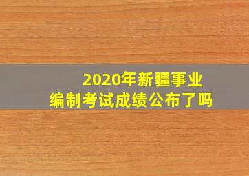 2020年新疆事业编制考试成绩公布了吗