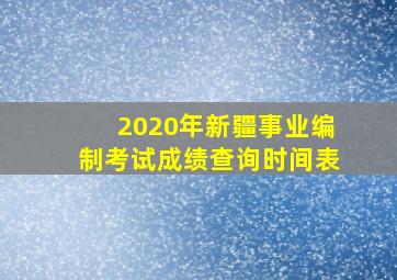 2020年新疆事业编制考试成绩查询时间表