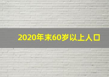 2020年末60岁以上人口