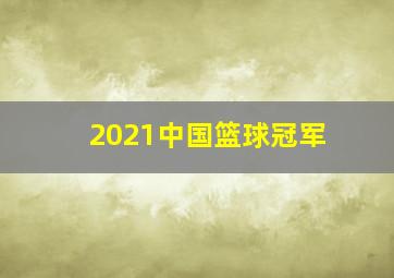 2021中国篮球冠军