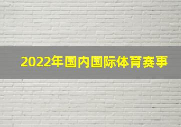 2022年国内国际体育赛事