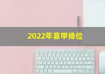 2022年意甲排位