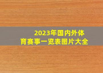 2023年国内外体育赛事一览表图片大全