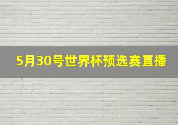 5月30号世界杯预选赛直播