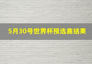 5月30号世界杯预选赛结果