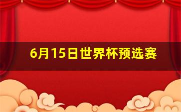 6月15日世界杯预选赛