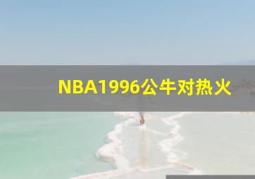 NBA1996公牛对热火