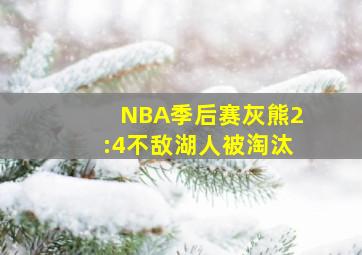 NBA季后赛灰熊2:4不敌湖人被淘汰