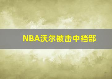 NBA沃尔被击中裆部