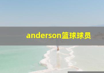 anderson篮球球员