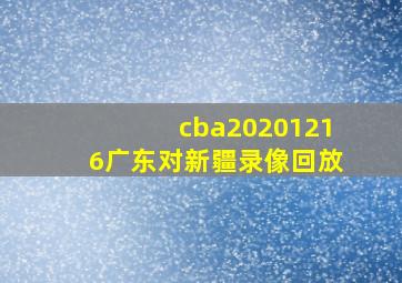 cba20201216广东对新疆录像回放