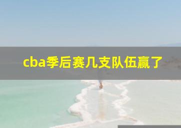 cba季后赛几支队伍赢了