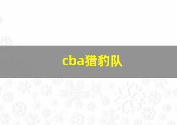 cba猎豹队