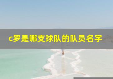 c罗是哪支球队的队员名字