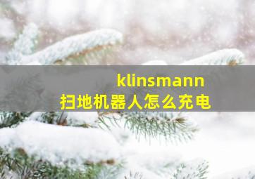 klinsmann扫地机器人怎么充电