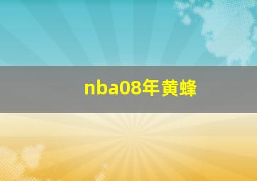 nba08年黄蜂