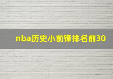 nba历史小前锋排名前30