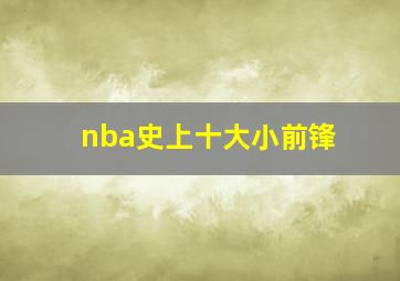 nba史上十大小前锋