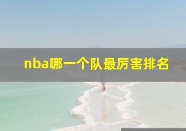 nba哪一个队最厉害排名